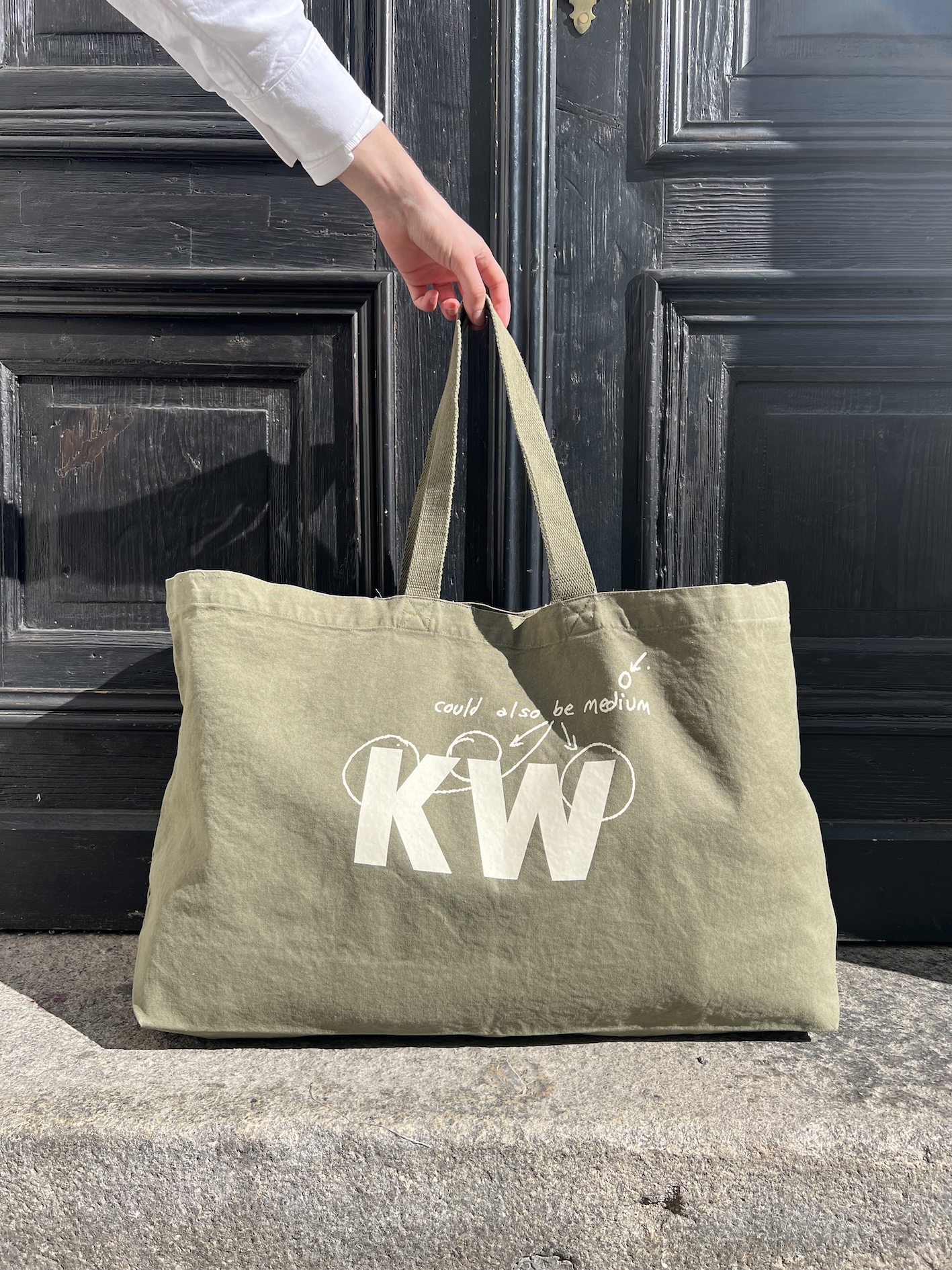 Oversized Tote Bag Green KW Medium